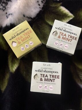kit·sch Clarifying Solid Shampoo - Tea Tree & Mint (Green & White Boxes)